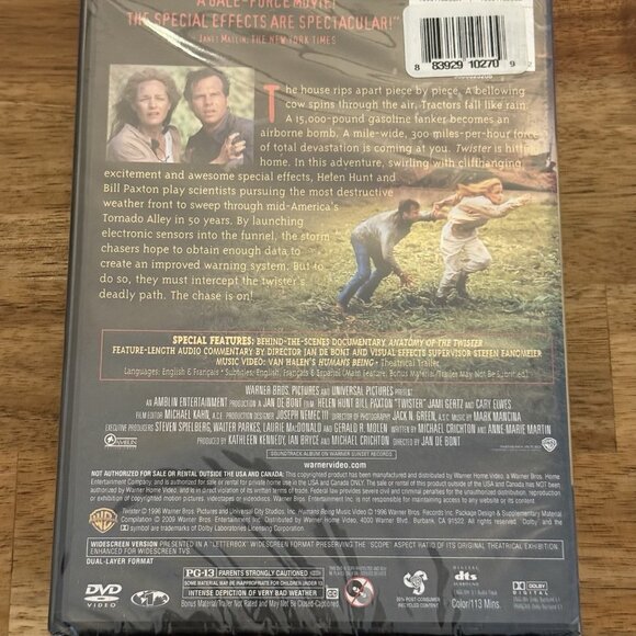 NEW TWISTER (DVD 1996) Helen Hunt Bill Paxton Sealed The Dark Side Of Nature - Picture 7 of 7